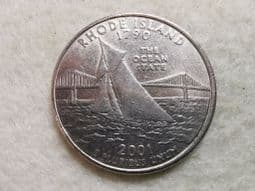 USA, State Quarter 2001 P (Rhode Island), VF, CS10722
