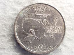 USA, State Quarter 2002 D (Louisiana), VF, CS13349