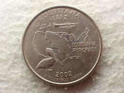USA, State Quarter 2002 D (Louisiana), VF, CS13767