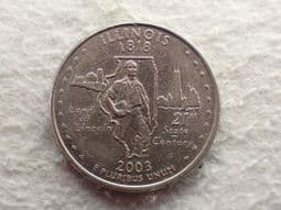 USA, State Quarter 2003 P (Illinois), VF, CS13241