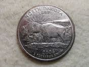USA, State Quarter 2006 P (North Dakota), VF, CS10736