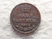 Victoria, Half-Farthing 1843, Corroded Poor, CS13261