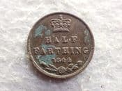 Victoria, Half-Farthing 1844, F Green Patches, CS13513