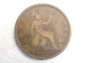 Victoria, One Penny 1864 (Scarcer Year), Fair, CS13454