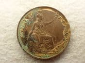 Victoria, One Penny 1901, AVF Green Patches, CS14161