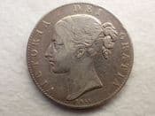Victoria, Silver (.925), Crown 1844 (Star Stop), AVF, CS12234