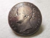 Victoria, Silver (.925), Crown 1847 (Cinquefoil Stop), F, CS8535