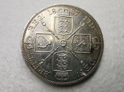 Victoria, Silver (.925), Double Florin 1887 (Arabic 1), AEF Edge Knock, CS7602