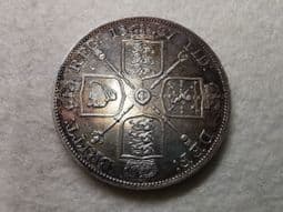 Victoria, Silver (.925), Double Florin 1887 (Arabic 1), AEF Hairlines, CS8519