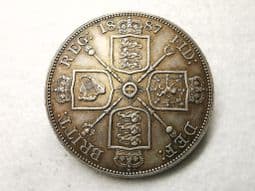 Victoria, Silver (.925), Double Florin 1887 (Arabic 1), GVF, CS7328