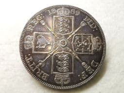 Victoria, Silver (.925), Double Florin 1889, GVF, CS8983