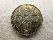 Victoria, Silver (.925), Florin 1887, Toned EF, CS11291