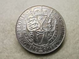 Victoria, Silver (.925), Florin 1900, Cleaned AEF, CS8702
