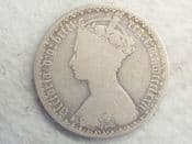 Victoria, Silver (.925), Gothic Florin 1872 (Unlisted Die 4), Poor, CS13418