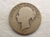 Victoria, Silver (.925), Halfcrown 1849 (Scarce Year), Poor, CS12518