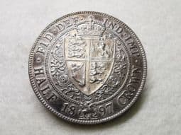 Victoria, Silver (.925), Halfcrown 1897, Cleaned EF, CS8232