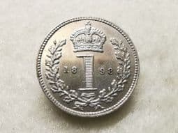 Victoria, Silver (.925), Maundy Penny 1898, EF, CS9266