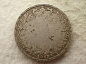 Victoria, Silver (.925), One Shilling 1868 (Die 10), Poor, CS14264