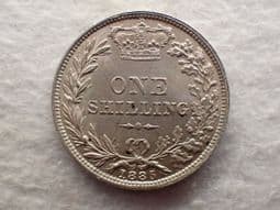 Victoria, Silver (.925), One Shilling 1885, EF, CS12386