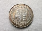 Victoria, Silver (.925), One Shilling 1887, AEF, CS7603