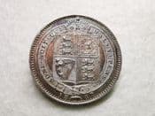 Victoria, Silver (.925), One Shilling 1887, Toned EF, CS8070