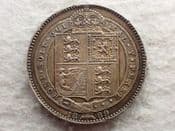 Victoria, Silver (.925), One Shilling 1889 (Large Bust), GVF, CS13116