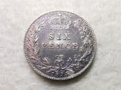 Victoria, Silver (.925), Sixpence 1894, Cleaned EF, CS8331