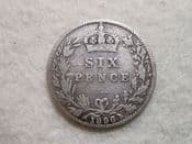Victoria, Silver (.925), Sixpence 1896, Fair, CS10814