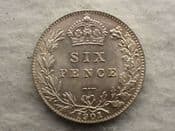 Victoria, Silver (.925), Sixpence 1901, EF, CS12638