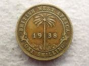 West Africa, One Shilling 1938, F, CS12798
