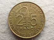 West African States, 25 Francs 1979, VF, CS13278