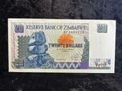 Zimbabwe, 20 Dollars 1997, EF, BKN2190