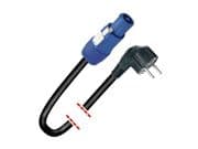 Cable 1,5mm powercon a schuko. 2M MARK MK 1010