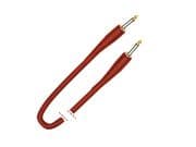 Cable de instrumento. Jack mono - Jack mono. Plástico rojo 6m