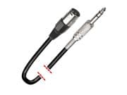 Cable de señal XLR 3 macho - Jack 1/4'' estéreo macho. 3m