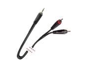Cable de señal. 1 Mini Jack estéreo macho - 2 RCA macho. 1m MARK MK 77