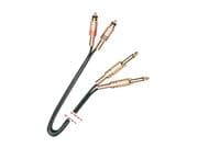 Cable de señal. 2 RCA macho - 2 Jack 1/4'' mono macho. 3m