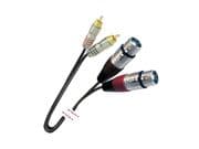 Cable de señal. 2 RCA macho - 2 XLR 3 hembra. 3m MARK MK 89