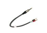 Cable para altavoz, Jack 1/4" mono - 2 bananas WORK K 73