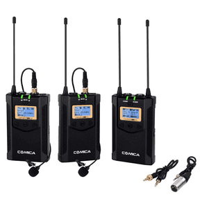 COMICA CVM-WM100 PLUS WIRELESS DUAL MICROPHONE SYSTEM & ONE RECEIVER