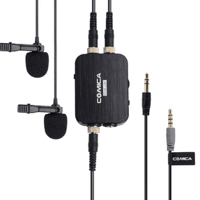COMICA DUAL LAVALIER MICROPHONE KIT PARA DSLR & SMARTPHONES
