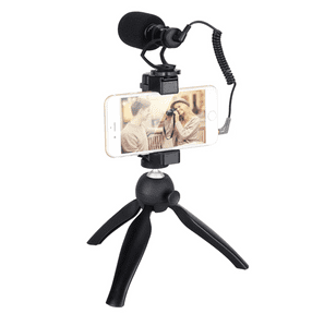 COMICA ON-CAMERA DIRECTIONAL MIC CON PHONE HOLDER