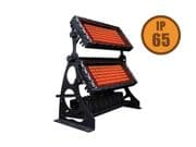 Efecto de iluminación con dos proyectores. MARK WASH LIGHT 576 4 192x 3W LEDs RGB (3 en 1). IP65.