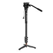 EIMAGE MC600+610FH 4 STAGE CARBON FIBER MONOPOD CON FLUID HEAD