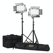 IKAN KIT LYRA HALF X 1 DAYLIGHT (5600K) 2-POINT SOFT PANEL LED LIGHT CON GOLD & V-MOUNT BATTERY P