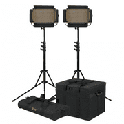 IKAN KIT OYB5 ONYX HALF X 1 BI-COLOR 2 O 3 POINT LED LIGHT CON OYB5 DV BATTERIES, SOPORTES Y BOLSAS