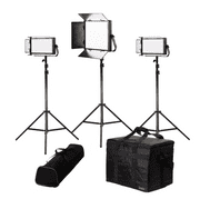 IKAN LYRA BI-COLOR 3-POINT LED SOFT PANEL LIGHT 1X LB10 + 2X LB5INCLUDES AB & V-MOUNT BATTERY PLATE