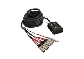 Manguera de 10 m de 6 envíos con XLR 3 hembra base WORK BOX 8