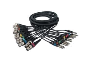 Manguera de 3 m de 12 envíos (XLR-jack) WORK MLS 1002