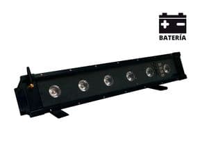 MARK MBAR 612 BAT WI 6 LEDs RGBWA UV 6 en 1) 12Wc.u. Inalámbrico. Con baterí­a.Hasta 12 canales DMX.